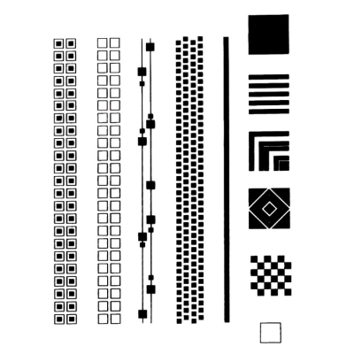 Silikonstempel Geometrische Quadrate und Streifen